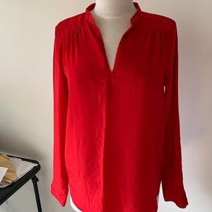 Lulus long sleeve red shirt. 100% cotton. Size small